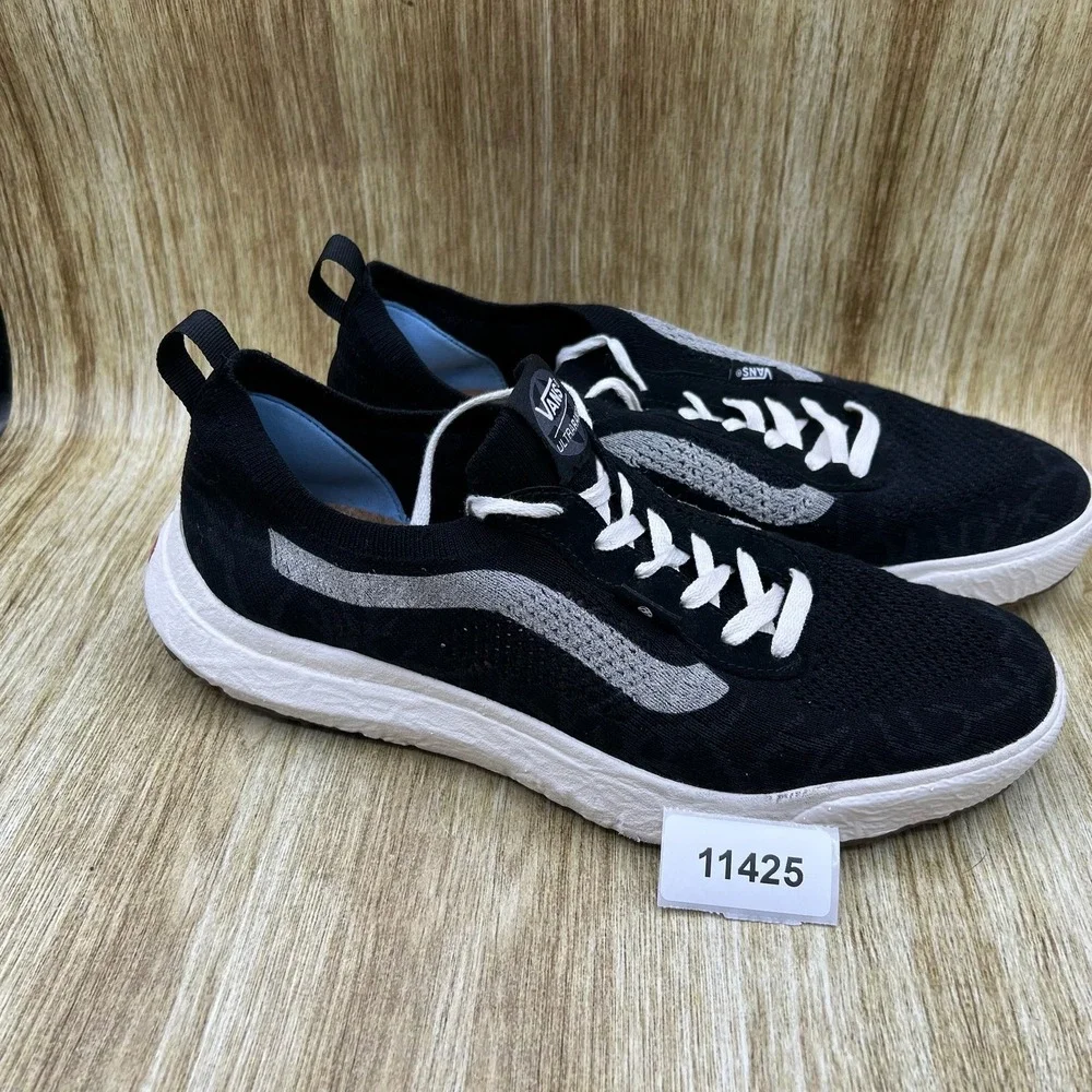 Vans UltraRange VR3 Men's Size 11.5 Black White Grey Knit Sustainable Sneakers